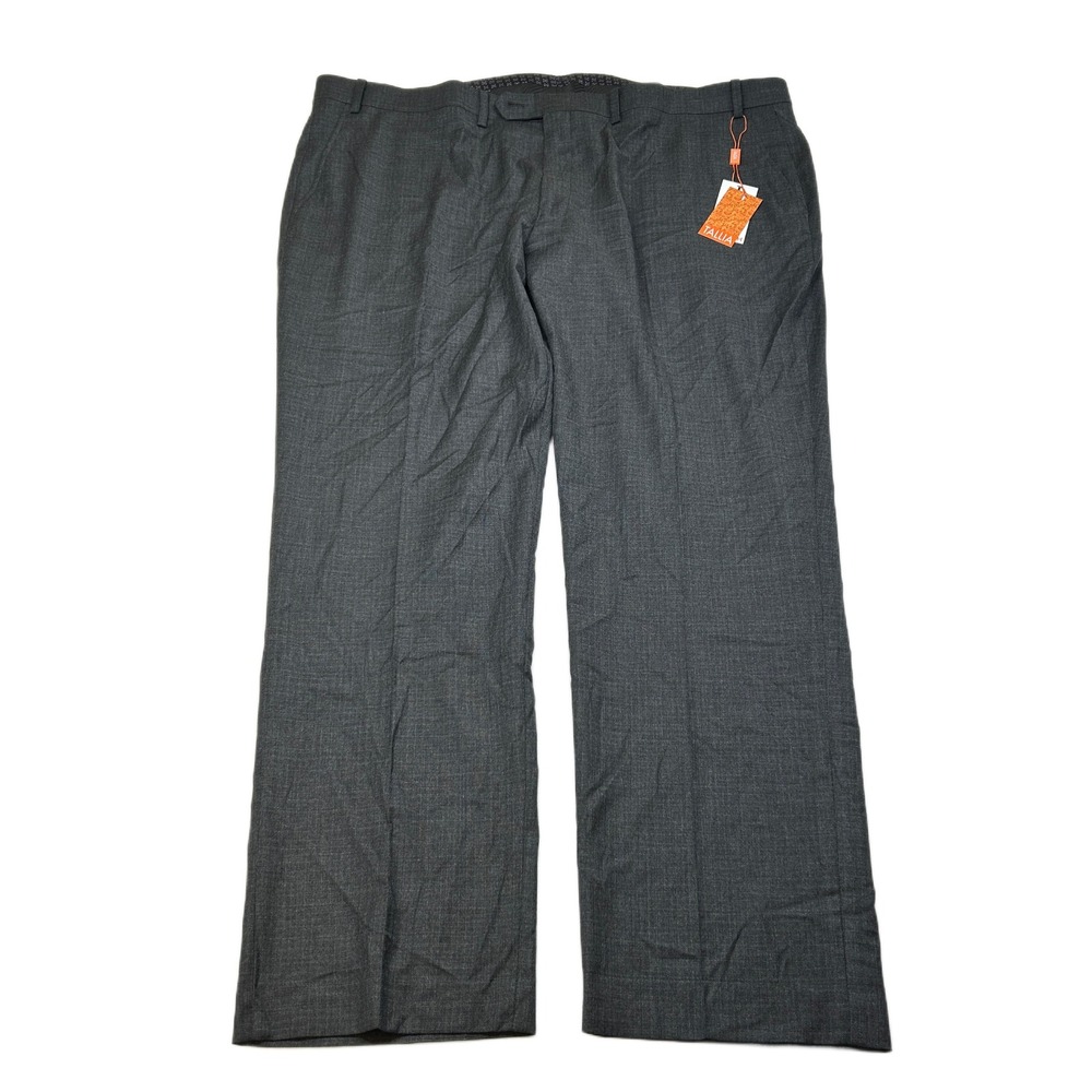 Tallia Dress Pants Mens 44x30‎ Dark Gray Stretch Classic Fit NEW